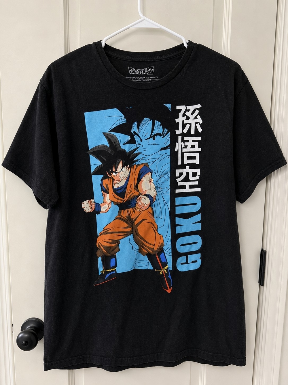Dragon Ball Z Goku Men's Large Black Graphic Anime T-Shirt DBZ